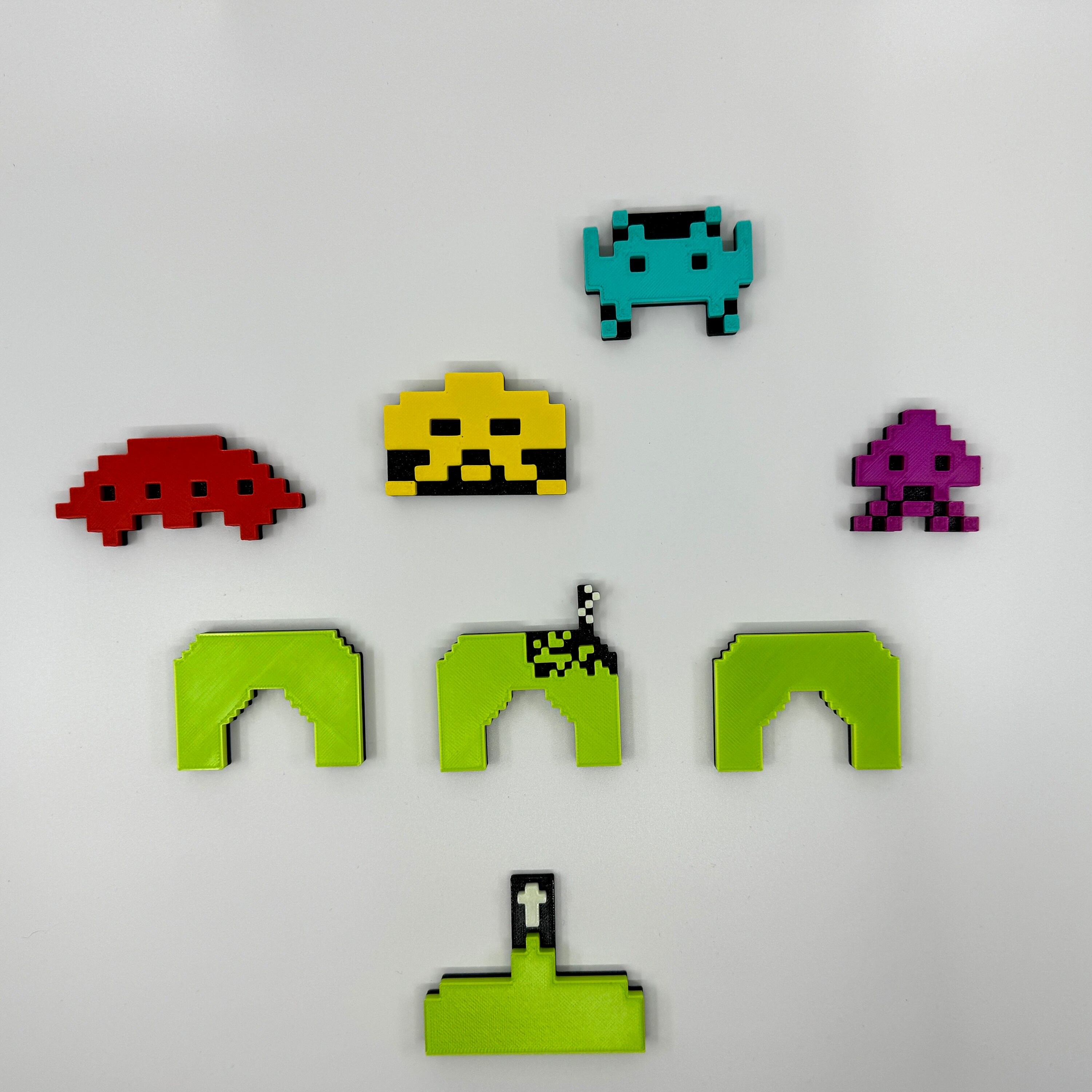 8-bit Space Invader Magnets: Retro Arcade Decor - Etsy
