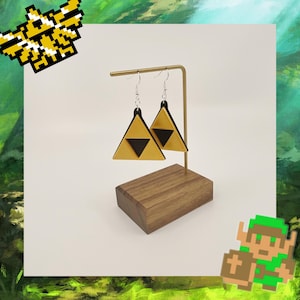 Triforce Earrings - legendary novelty gaming symbol
