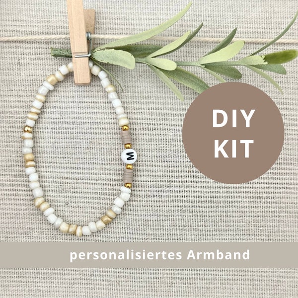 DIY Armbandset für Erwachsene & Kinder / personalisiertes Armband mit Buchstaben für Freundinnen