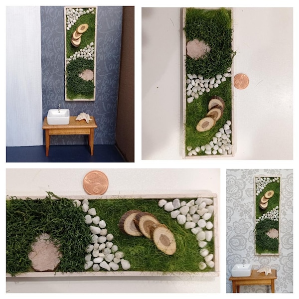 Miniature vertical garden for dollshouses