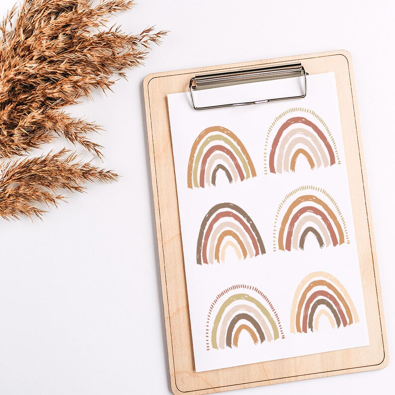 Boho Style Rainbow Wall Stickers Decals Kids Room Playroom Etsy UK