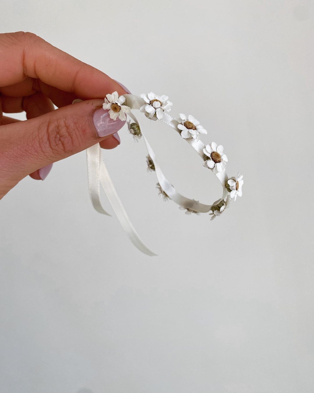 Dried Daisy Chain Bracelet/ Daisys/ Daisy Wrist Band/ Wedding Day