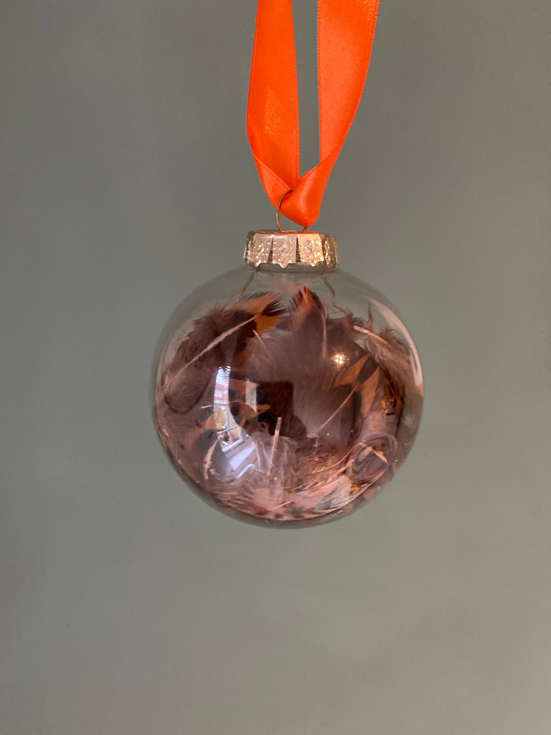 Orange Baubles/ Dried Flowers/ Christmas Baubles/ Pampas / Etsy UK