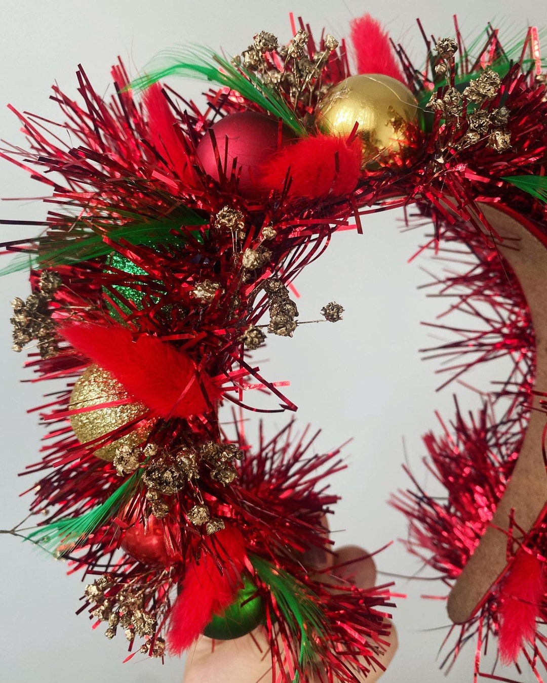 Christmas Headband/ Christmas Tinsel Headband/ Nostalgia Christmas