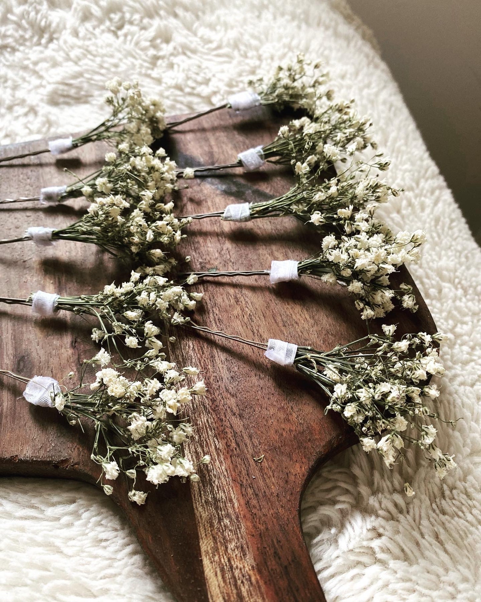 Gypsophila Hair Pin/ Dried Gypsophila/ Hair Pins/ Wedding Etsy UK