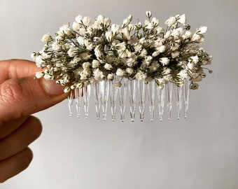 Dried Gypsophila Hair Comb/ Gypsophila/ Dried Flowers/ Bride to be/ Bridesmaids/ hair comb/ hair accessories