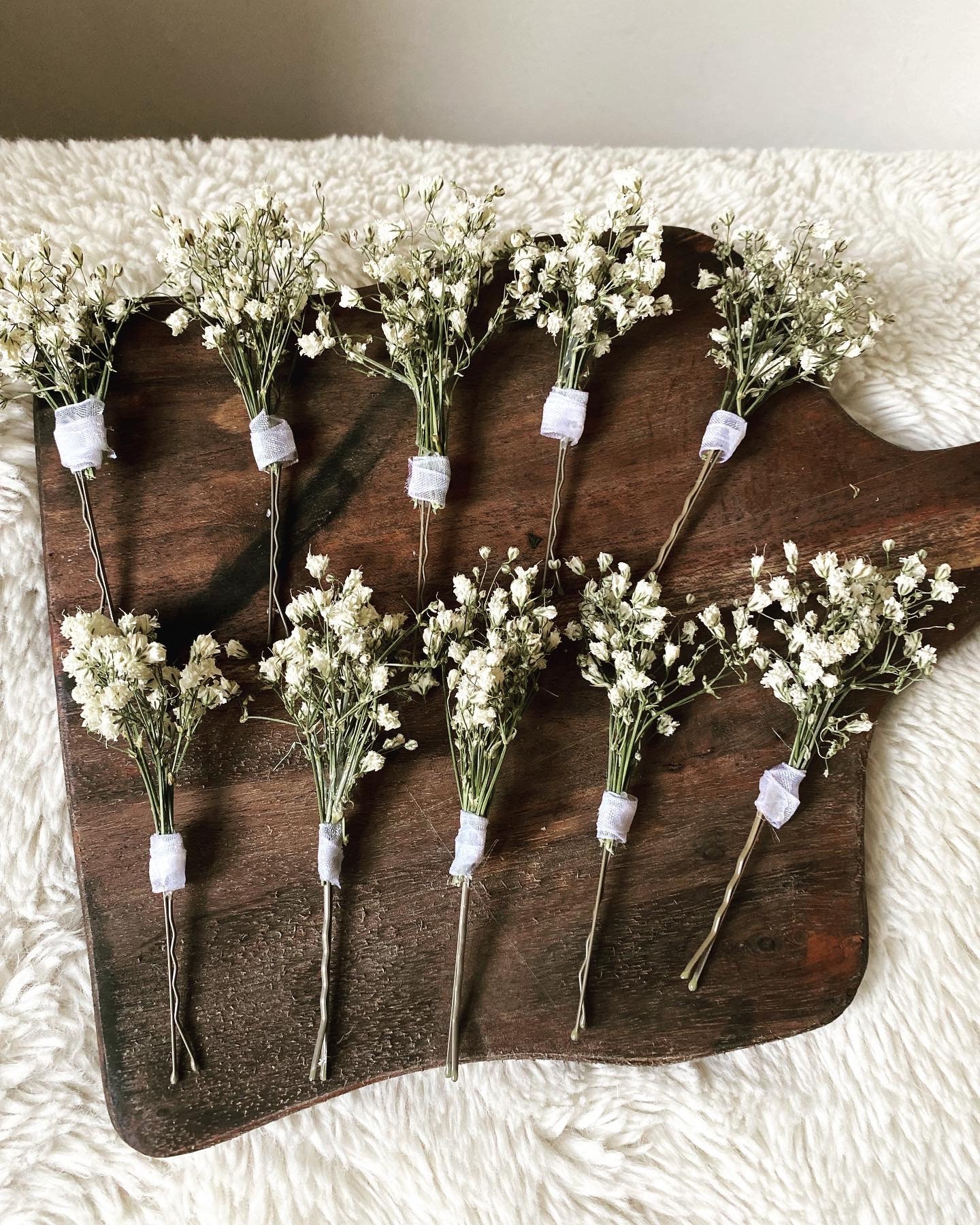 Gypsophila Hair Pin/ Dried Gypsophila/ Hair Pins/ Wedding Etsy UK