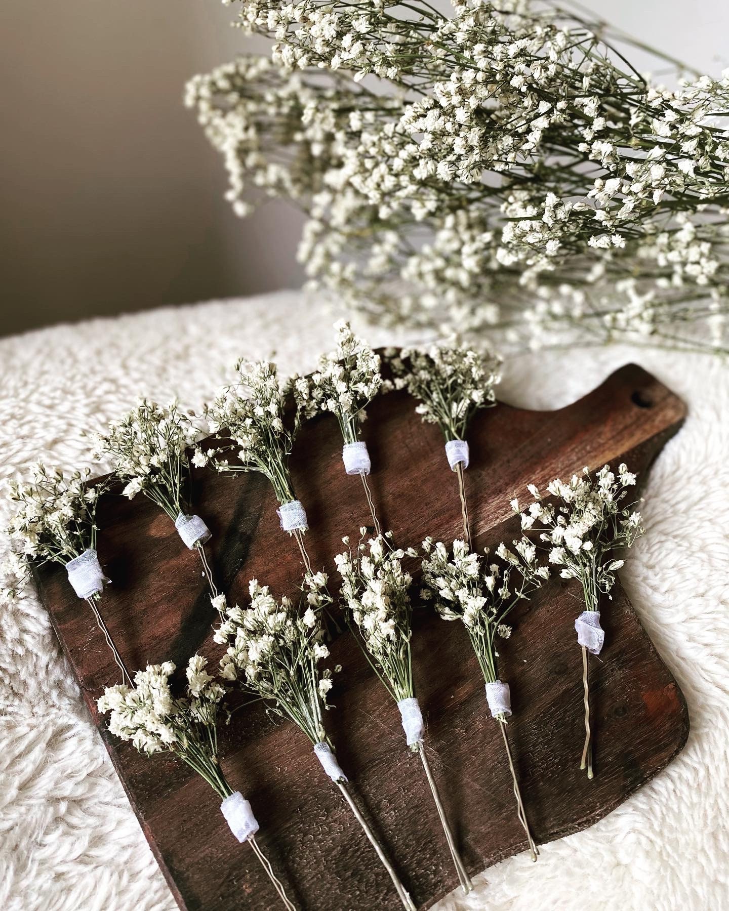 Gypsophila Hair Pin/ Dried Gypsophila/ Hair Pins/ Wedding Etsy UK