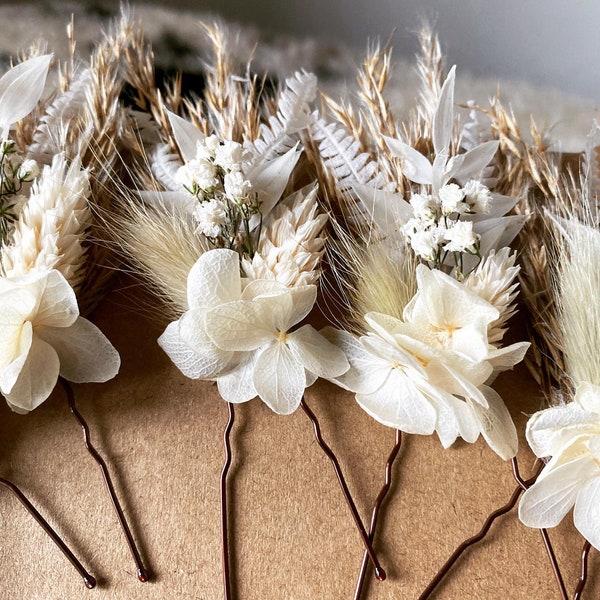 Dried Flower Hair Pins/ Hair Pins/ Hair Accessories/ Boho Bride/ Bridal Hair Accessory/ Dried Flowers