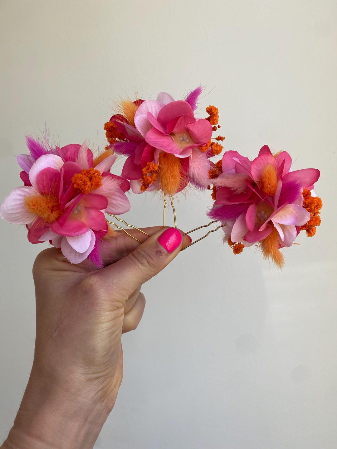 Necklace or belt floral Elegant Cream orange pink Hair Accessory Necklace or belt floral Elegant Cream orange pink Hair Accessory main image 2