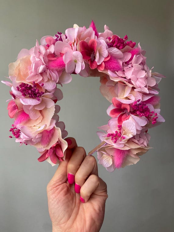 floral headpiece wedding guest