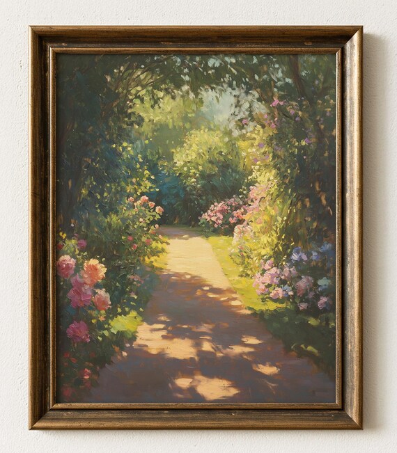 Garden Path Art Print Vintage Print