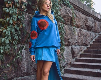 Women's Two-piece Suit, Hoodie and Jeans Skirt, Women's Hoodie