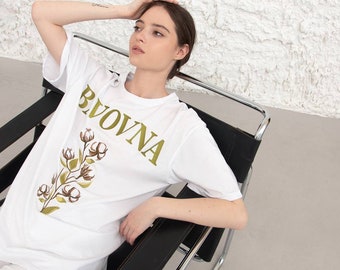 Oversize embroidered t-shirt  t-shirt Ukraine Women T-shirt, Summer beach dress, vacation clothes