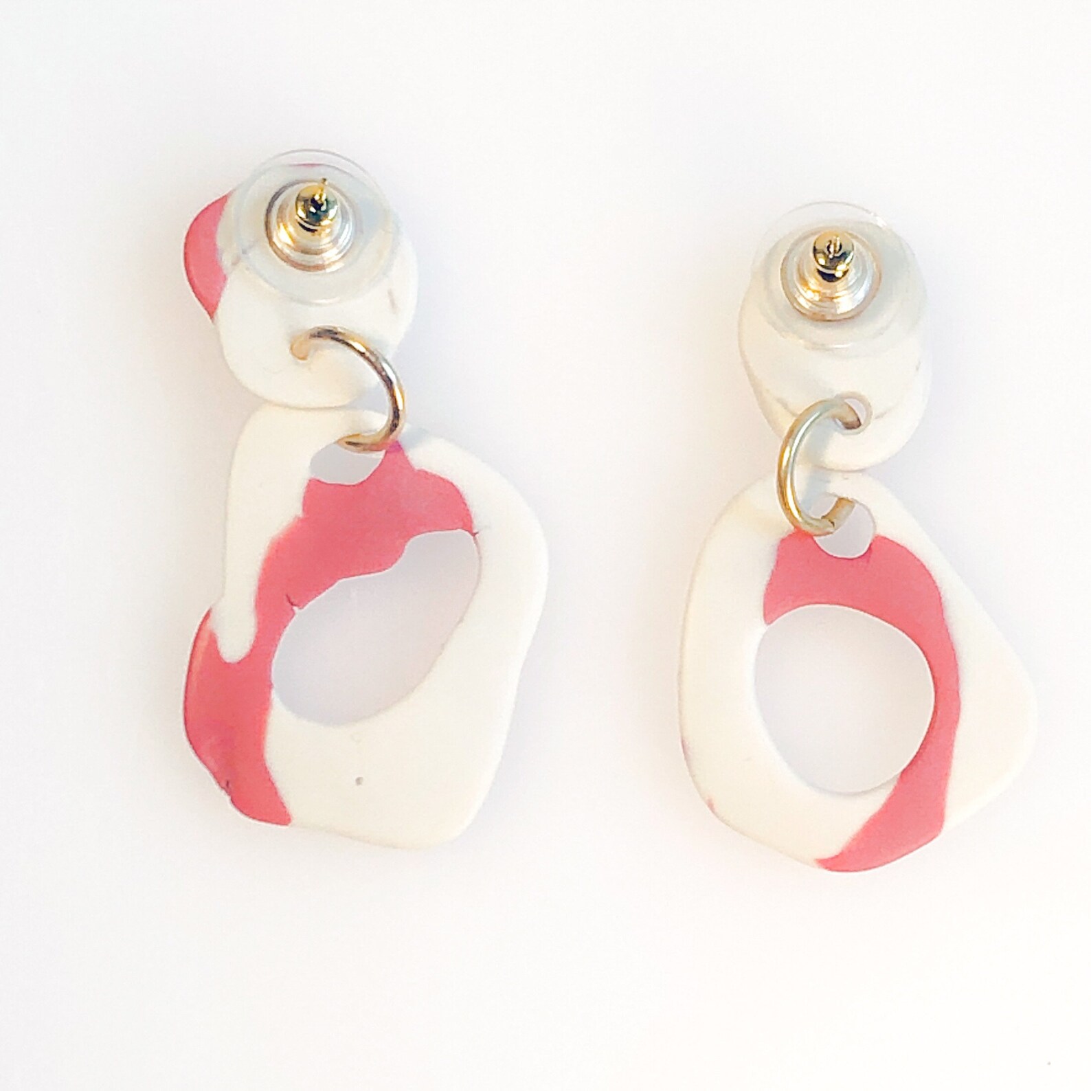 Porcelain ceramic hoop earrings UK next day delivery statement Etsy