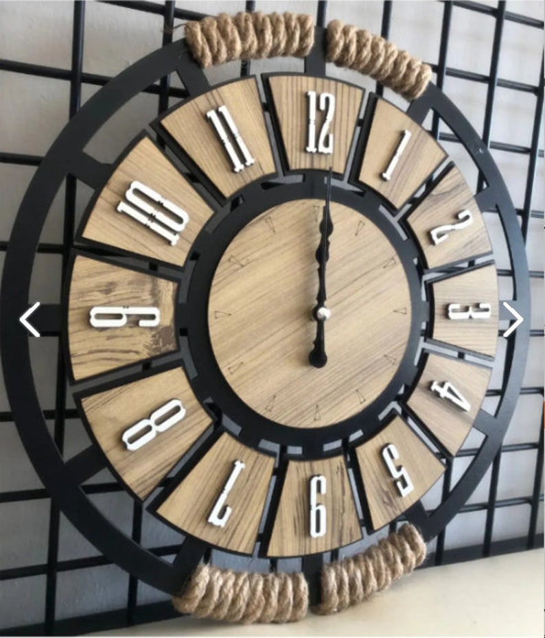 Team Roping Wall Clock Wooden Rope Decorative Wall Clock - Etsy
