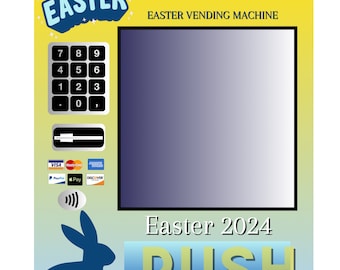 Front Cover Easter Vending Machine Template 16x20