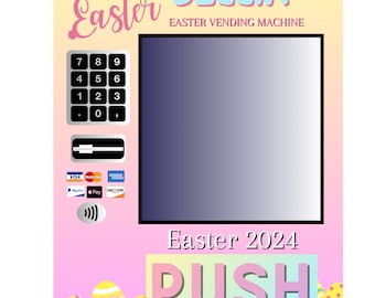 Front Cover Easter Vending Machine Template 16x20