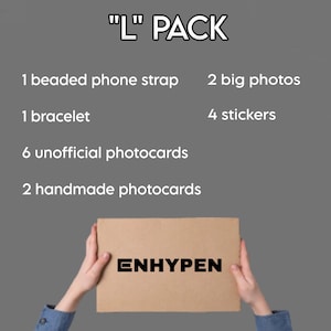 Boîte mystère enhypen - pack mystère enhypen - bracelet perle - porte clé perle - enhypen - kpop - boîte mystère kpop - photocard
