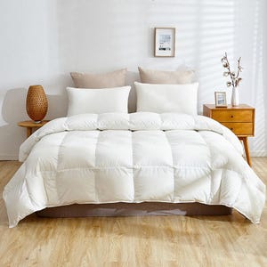 750 Loft Hungarian White Goose Down Duvet | Fluffiest and Luxurious Comforter | All Season Winter Summer | Twin Double Queen King XK