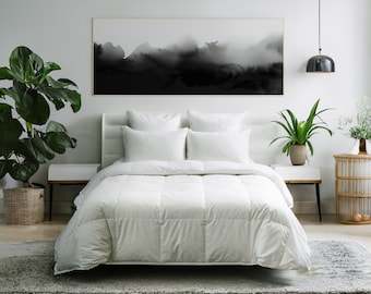 Edredón de plumón de ganso blanco Tencel™ de algodón orgánico de 600 lofts, ligero y refrescante