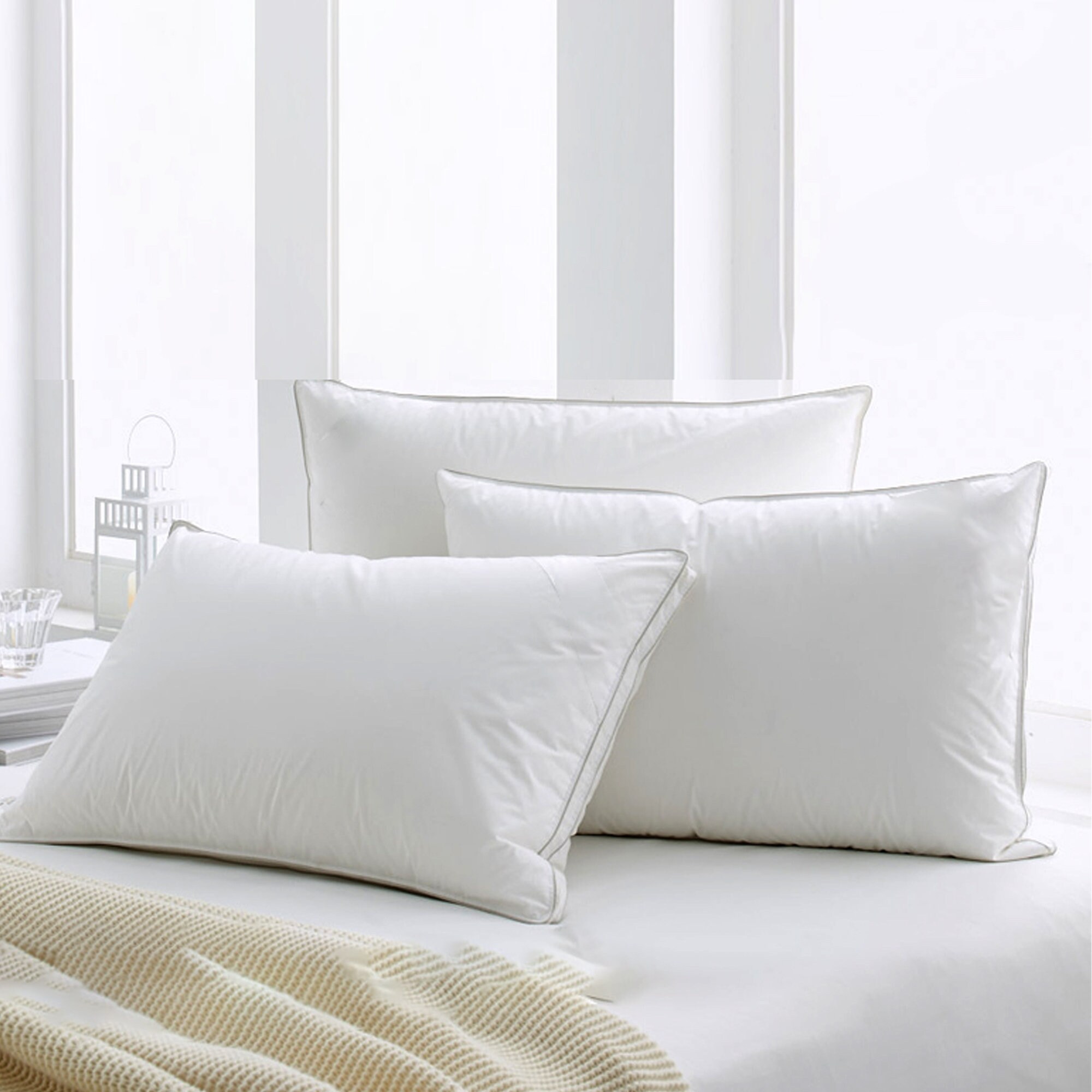 Down Touch Pillow White Down Pillow With Feather Layer for Extra