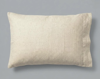 Juego de 2 fundas de almohada de lino y bambú / Suaves como la seda y refrescantes / Ropa de cama que absorbe la humedad