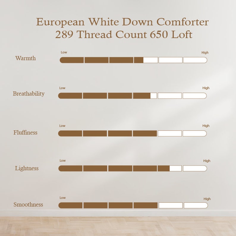 650 Loft European White Down Duvet Garda Canadian Made All Season Winter Summer Twin Double Queen King XKing Light Series afbeelding 8