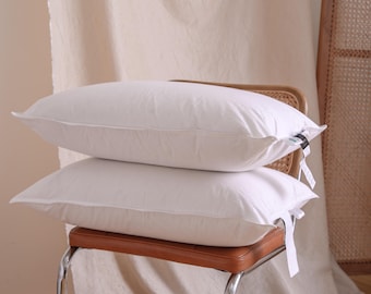 Almohada de plumón de ganso blanco Hutterite 725 Loft / Almohada esmeralda / Plumón de ganso blanco premium