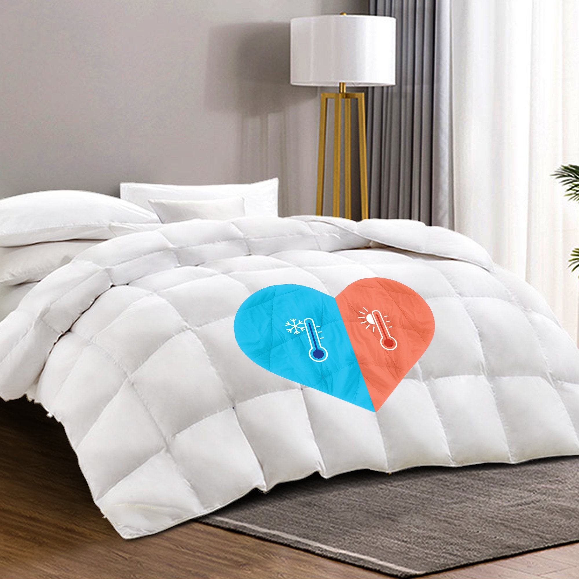 Dual Warmth Down Comforter SmartCare Solution Couples Etsy