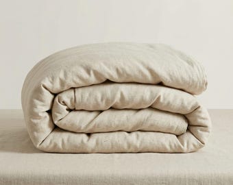 Funda nórdica de lino de bambú / Suave como la seda y naturalmente refrescante / Ropa de cama de lujo transpirable