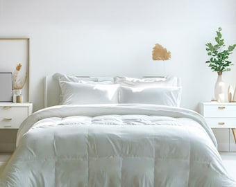 Edredón de plumón blanco europeo / Serie ligera y aireada / Algodón orgánico Tencel™