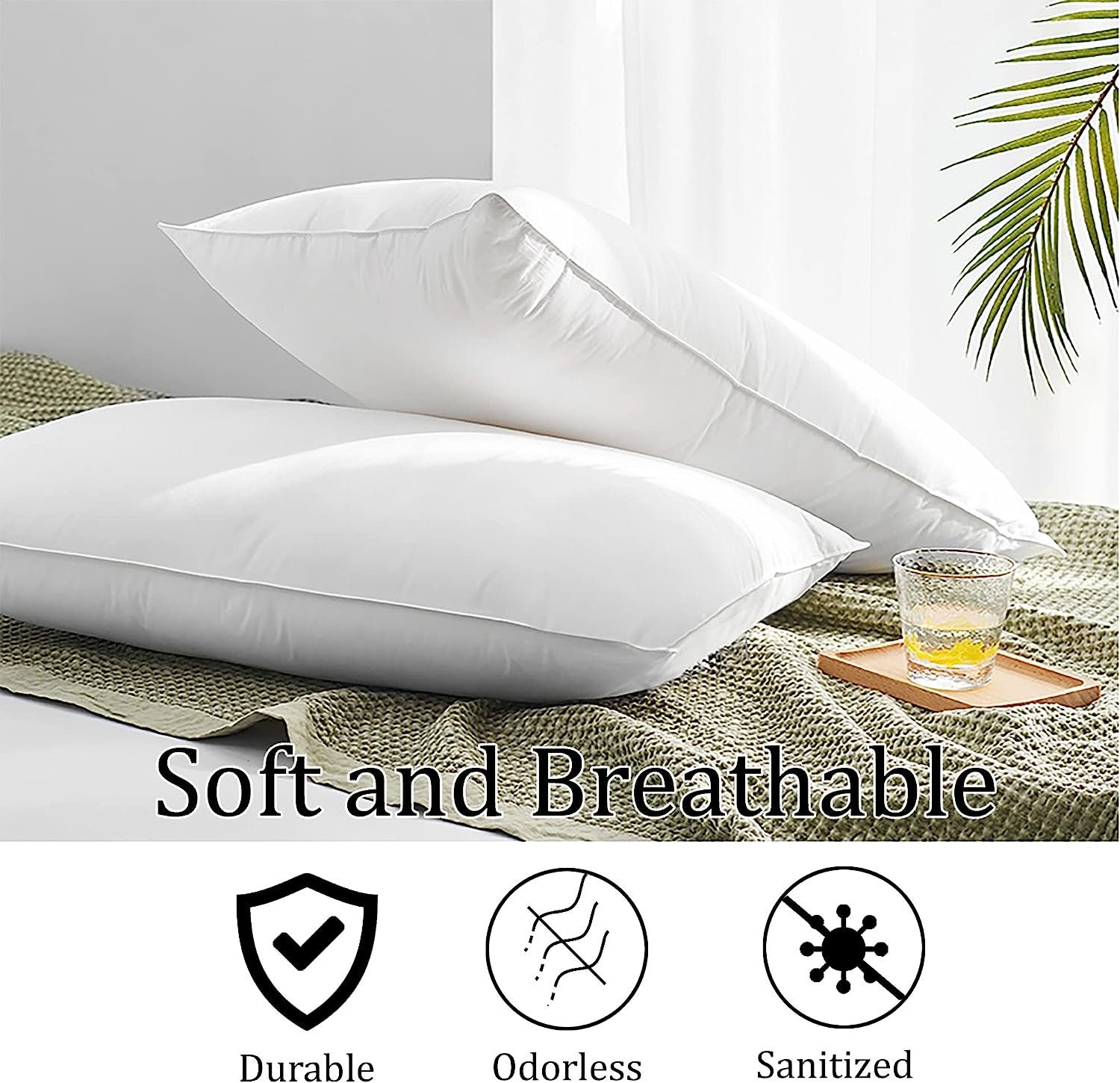 Down Touch Pillow White Down Pillow With Feather Layer for Extra