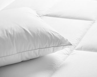 Almohada de plumón de ganso blanco húngaro 750 Loft / Algodón orgánico Tencel™ / Plumón de origen ético / Hipoalergénica