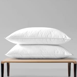 Cozy Feather Pillow Duo | Two Soft Pillows Cotton Shell
