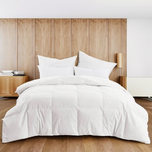950 Loft Polish White Goose Down Comforter |  Lightweight Airy Series | Tencel™ Organic Cotton