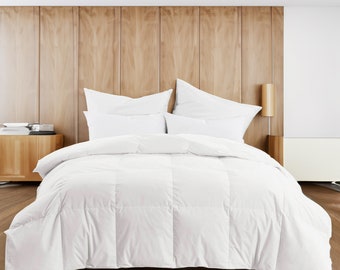 Edredón de plumón de ganso blanco pulido 950 Loft / Serie ligera y aireada / Algodón orgánico Tencel™