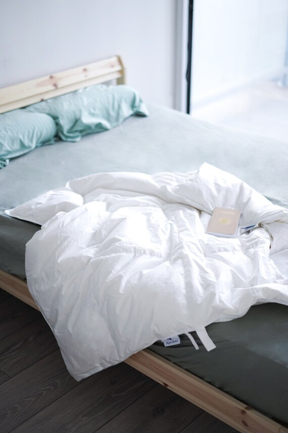 600 Loft White Goose Down Throw Throw Blanket Lightweight Throw 100 Cotton Shell Etsy