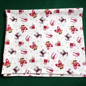 Vintage Christmas tablecloth, big printed Christmas tablecloth, Christmas tablecloth from Sweden, Swedish vintage, billy goat, Scandinavian