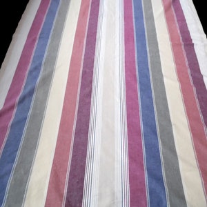 Vintage cotton tablecloth, striped tablecloth, Indian cotton tablecloth, Indiska, stripes tablecloth