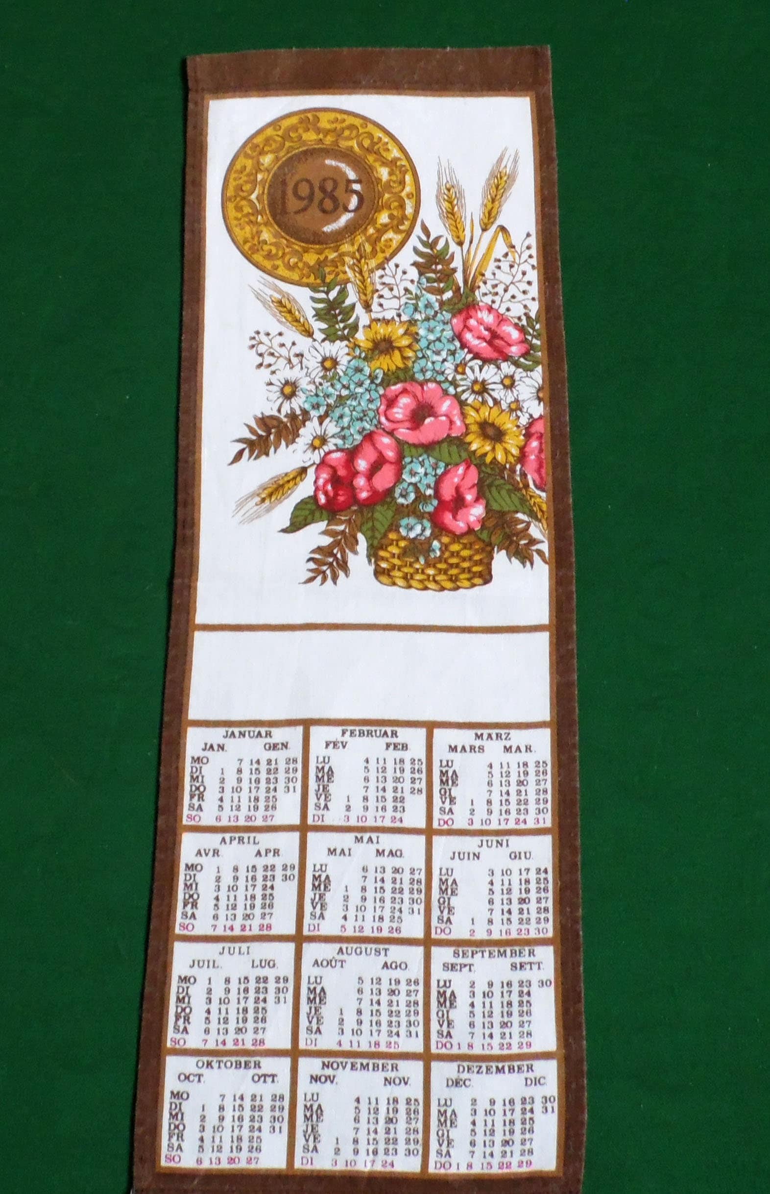 Vintage 1985 calendar - Etsy 日本