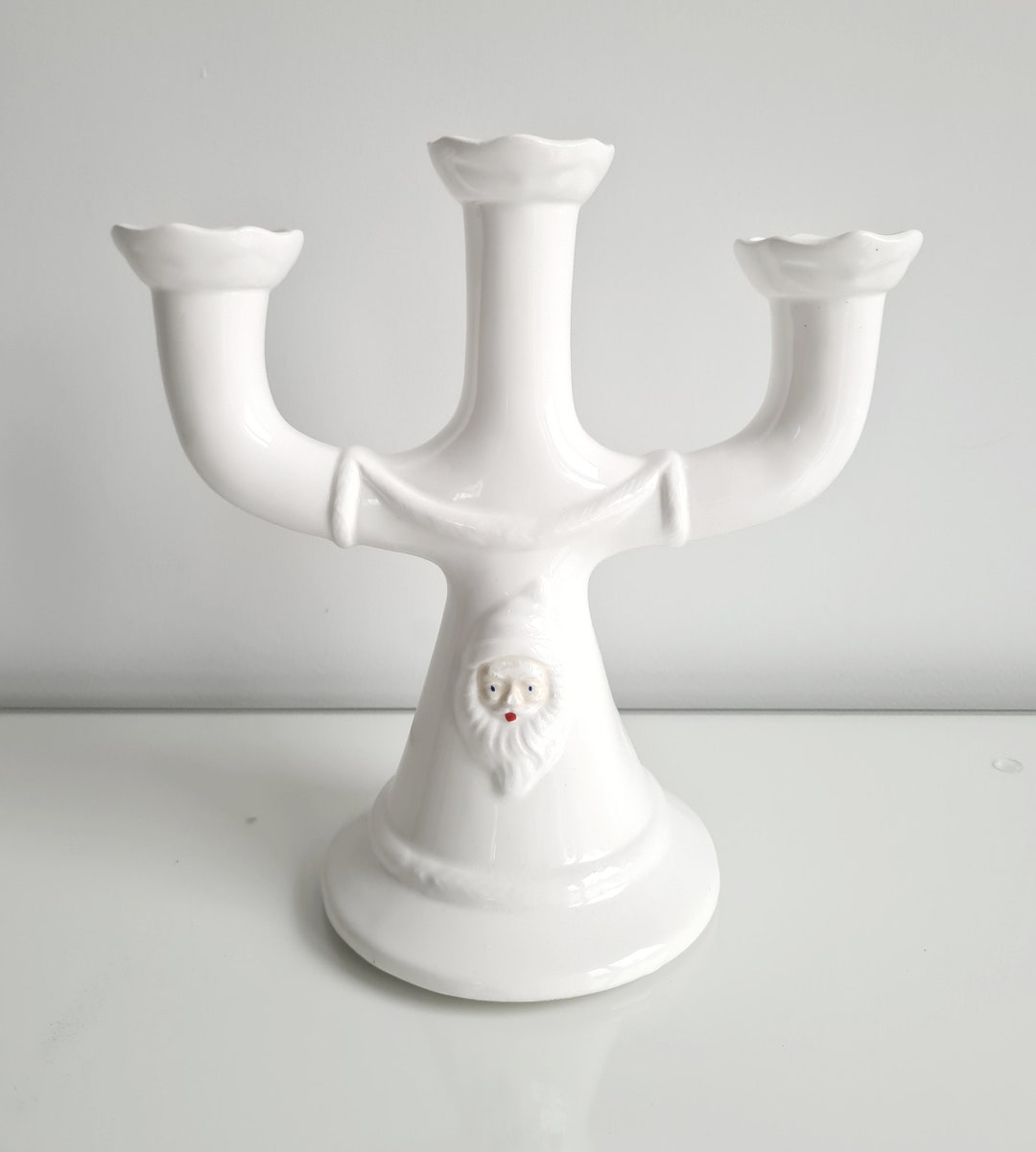 Vintage Swedish Candle Holder for 3 Candles White Candelabra Etsy UK
