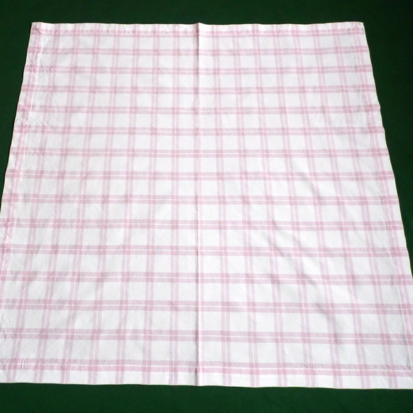 Vintage indian cotton tablecloth, check tablecloth, picnic tablecloth, indian cotton