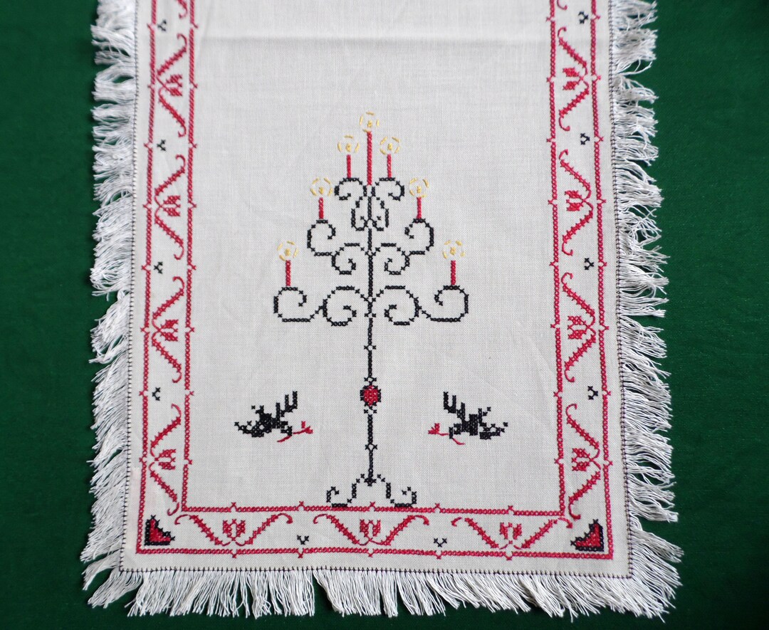 Vintage Swedish Table Runner Christmas Table Runner Etsy