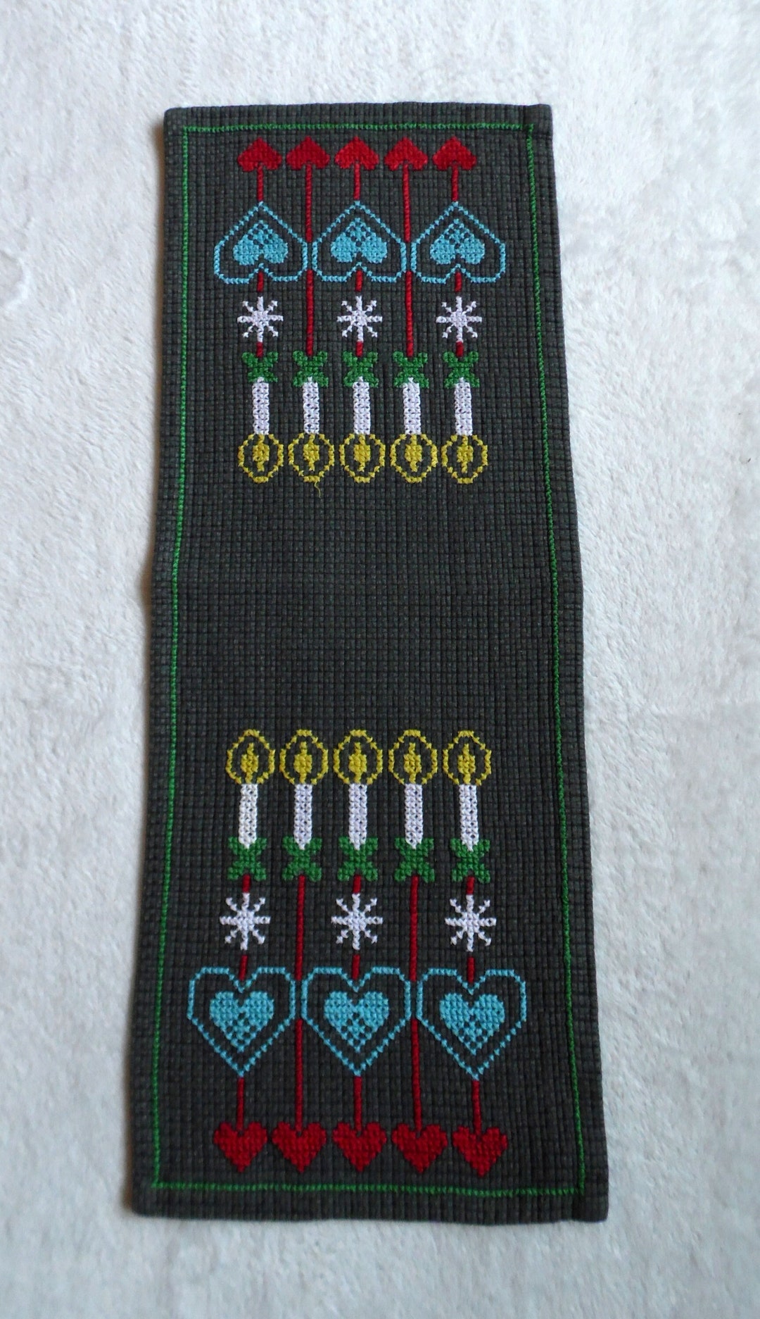 Vintage Swedish Table Runner Christmas Cotton Table Runner Etsy
