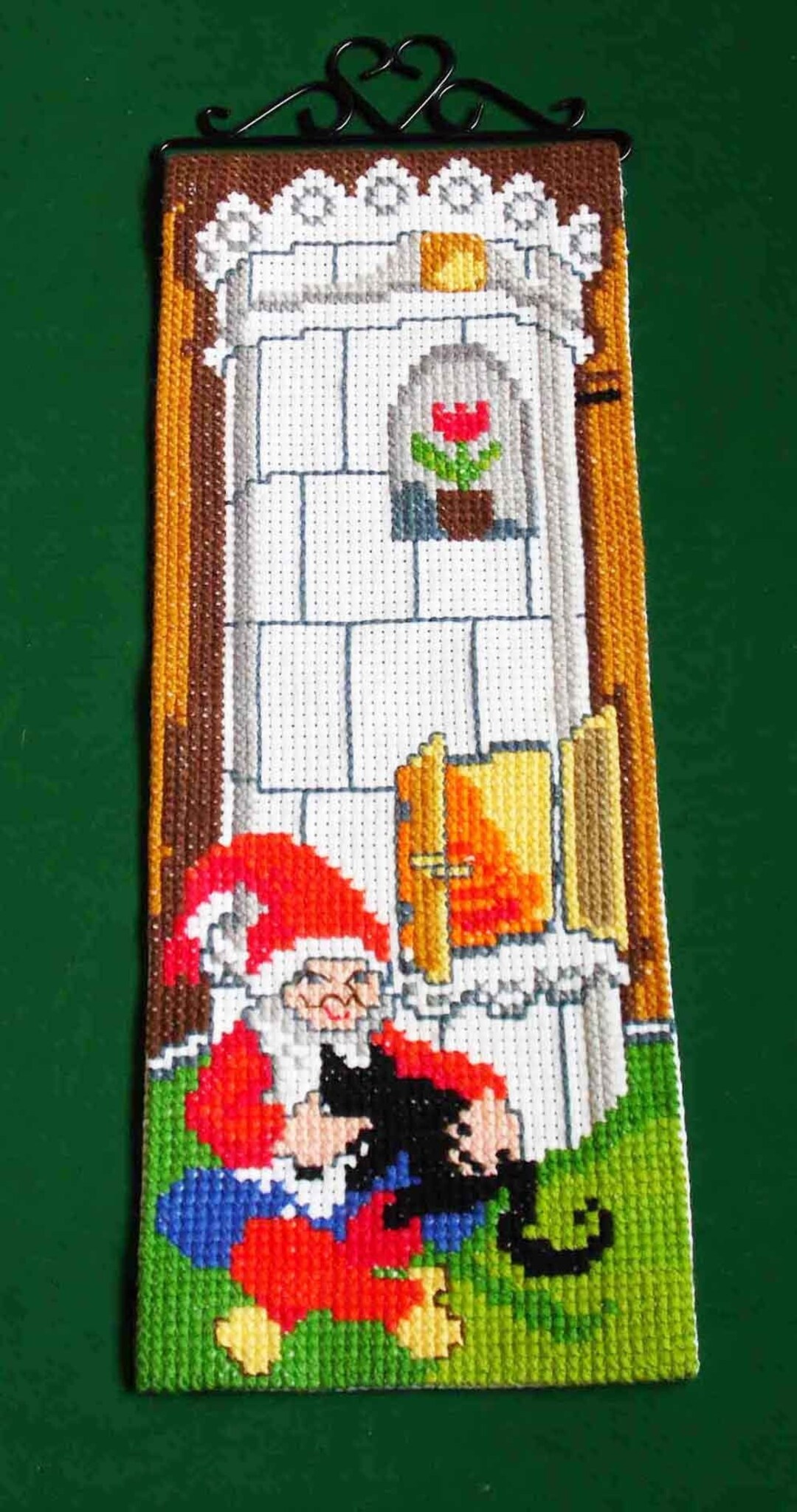 Vintage Christmas Wall Hanging Wall Decor Cross Stitch Etsy