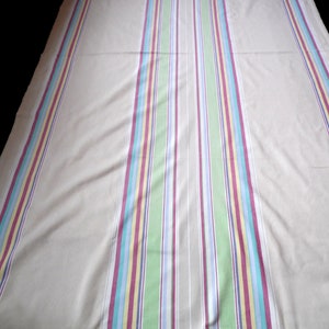 Vintage cotton tablecloth, striped tablecloth, Indian cotton tablecloth, Indiska, stripes tablecloth, colorful stripes tablecloth