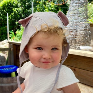 Fauna Baby Bonnet Digital Sewing Pattern Bundle. Bunny, Bear, Faun Variations. Sizes 0-24 months