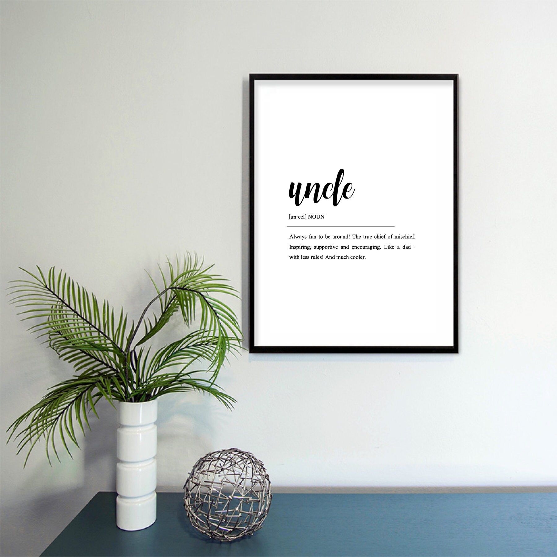 Uncle Definition Script Quote Print Uncle Definition Print Etsy