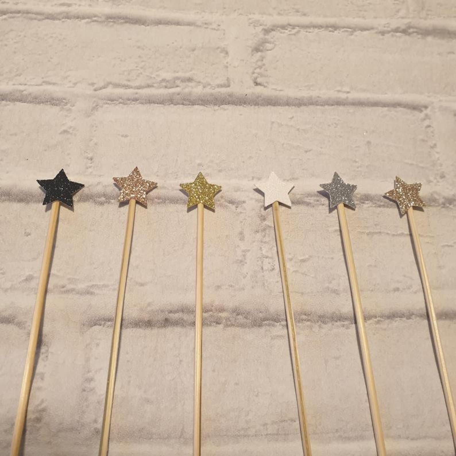 Glitter Star Drink Stir Sticks Cocktail Party Swizzle Sticks Etsy